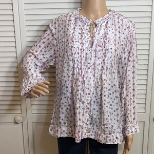 Poupette St. Barth Multicolor Floral Blouse in Silk Blend Large